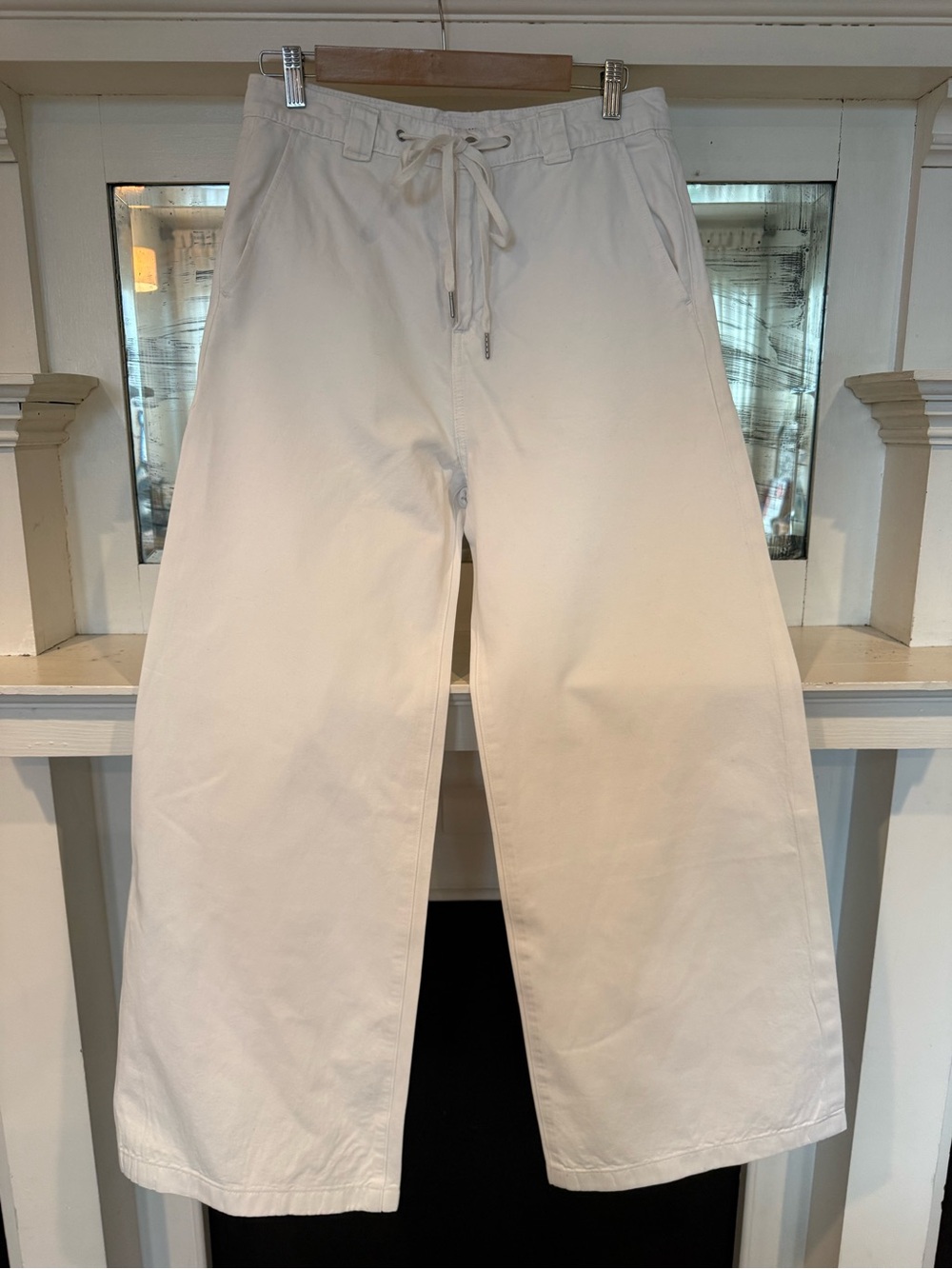 Hudson Jeans White Drawstring Waist Pants
